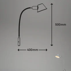Brello væglampe, rundt vægbeslag, krom