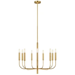 Brianna lysekrone, 9 lyskilder, bruneret messing