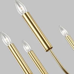 Brianna lysekrone, 9 lyskilder, bruneret messing