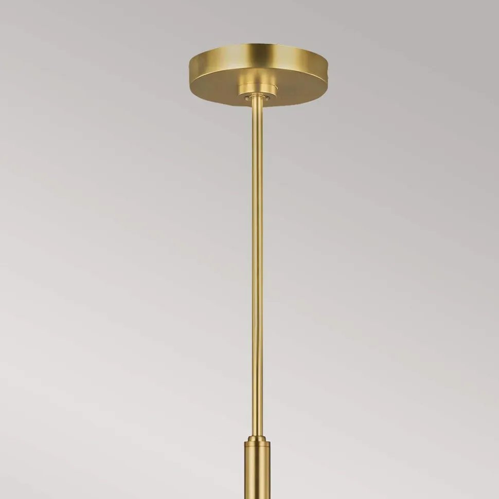 Brianna lysekrone, seks lys, bruneret messing