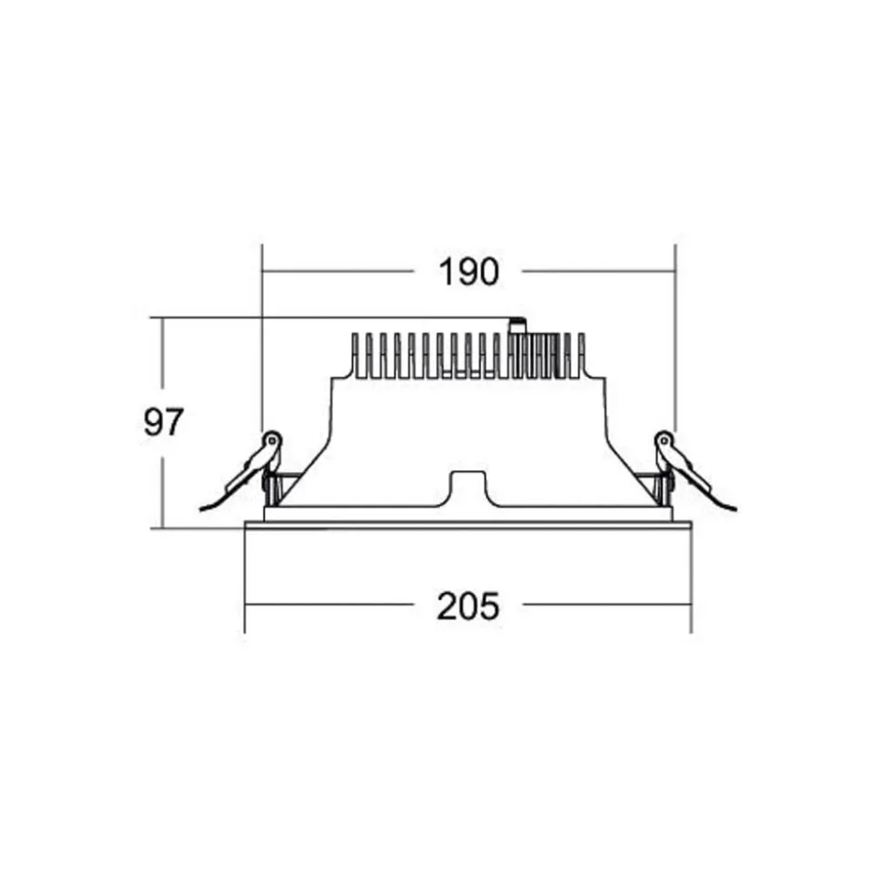 BRUMBERG Apollo Maxi, 3.500 K, hvid, glat, rund, DALI