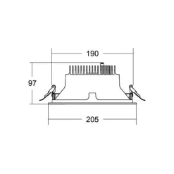 BRUMBERG Apollo Maxi facetteret, rund, 4.000 K, hvid