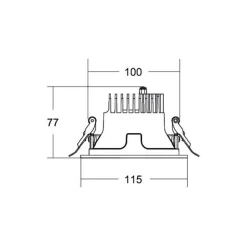BRUMBERG Apollo Mini, glat reflektor, rund, 4.000 K, hvid