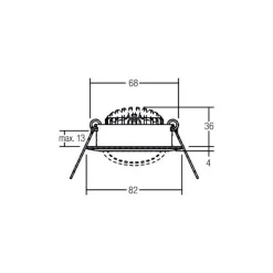 BRUMBERG BB03 indbygning RC driver kantet hvid