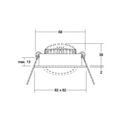 BRUMBERG BB05 LED indbygningsspot on/off tilslutningsboks sort