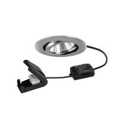 BRUMBERG BB03 LED-indbygningsspot, on/off-tilslutningsdåse krom