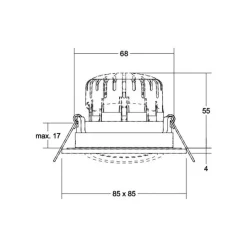 BRUMBERG BB25 LED-spot IP65 on/off-tilslutningsdåse mat nikkel