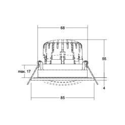 BRUMBERG BB23 LED-spot IP65 RC-dim tilslutningsboks sort mat