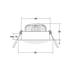 BRUMBERG BB34 RC driver rund tilslutningsdåse struktureret hvid