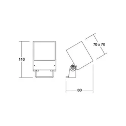 BRUMBERG Blokk LED påbygningsspot til udendørs brug 7x7cm
