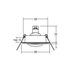 BRUMBERG Breena-R indbygget GX5.3 rund krom blank