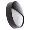 BRUMBERG Eye udendørs LED-væglampe, halv, sort