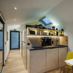 BRUMBERG indbygningsspot IP65 kantet, kobles, krom