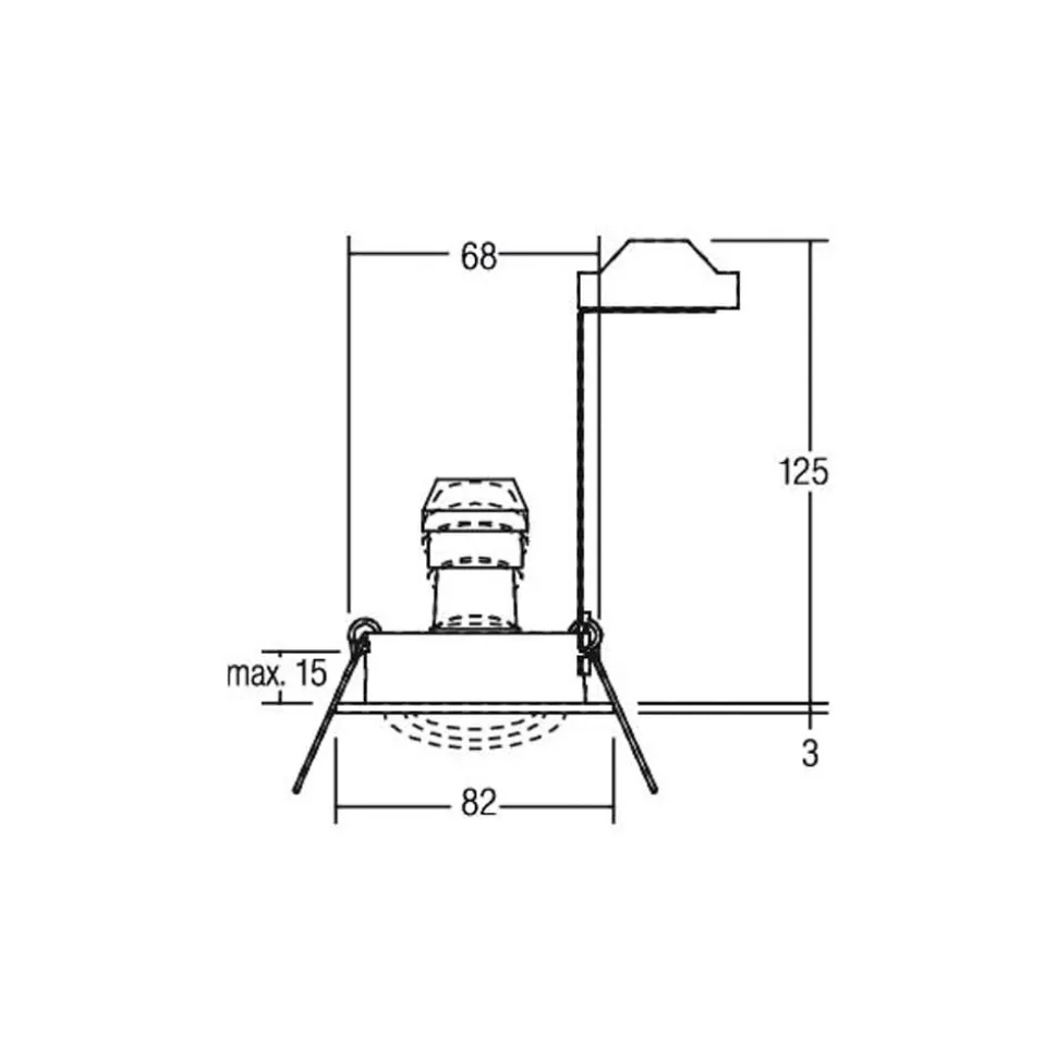 BRUMBERG indbygningsspot Tirrel-R, GU10 fatning, mat aluminium