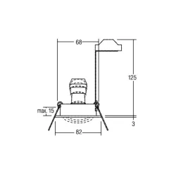 BRUMBERG indbygningsspot Tirrel-R, GU10 fatning, krom