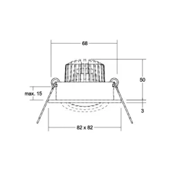 BRUMBERG LED indbygningsspot Tirrel-S, dæmpbar, strukturhvid