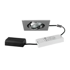 BRUMBERG LED indbygningsspot Tirrel-S, DALI, tilslutningsboks, krom