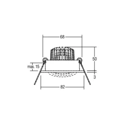 BRUMBERG LED indbygningsspot Tirrel-R, on/off, mat titanium