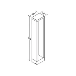 BRUMBERG LED stibelysning Addia, grafit, IP54, højde 90 cm