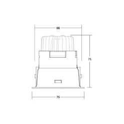 BRUMBERG LED-indbygningsdownlight Binato RC-dæmpbar 2700K hvid