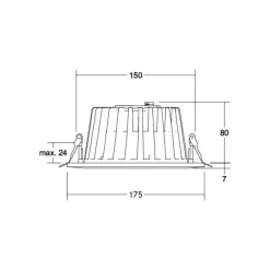 BRUMBERG LED-indbygningsdownlight Lydon Midi, hvid, DALI, 4.000 K
