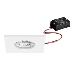 BRUMBERG LED-indbygningsspot BB21, hvid, 85 x 85 mm, on/off, IP65