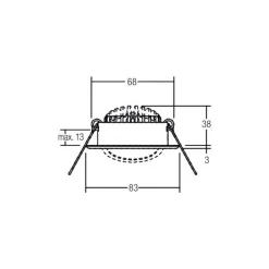 BRUMBERG LED-indbygningsspot BB09, RC, tilslutningsboks, stål