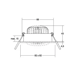 BRUMBERG LED-spot BB37 on/off-tilslutningsdåse struktureret hvid