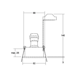 BRUMBERG Tirrel dyb GU10 indbygningsspot, rund, aluminium