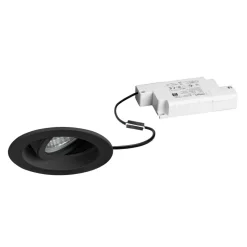 BRUMBERG Tirrel dyb LED indbygningsspot RC, 830, rund, sort