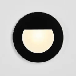 BRUMBERG Wall Kit68 lampe flad rund sort