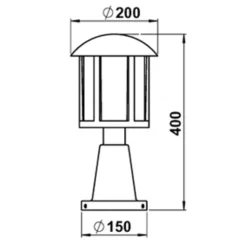 Brun Mads sokkellampe i herregårdsstil