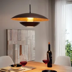 Brun-guld lakeret Nuvano-pendel