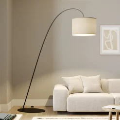 Buelampe Alice med tekstilskærm, kaffe