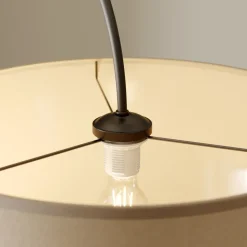 Buelampe Alice med tekstilskærm, kaffe