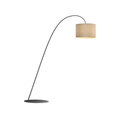 Buelampe Alice med tekstilskærm, kaffe