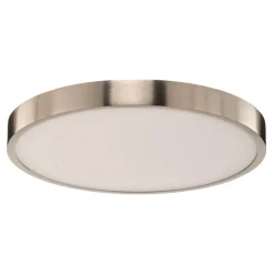 Bully LED-loftslampe, mat nikkel, Ø 24 cm