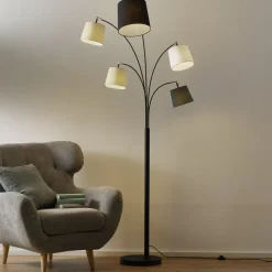 By Rydéns Foggy gulvlampe, 5 skærme, sort