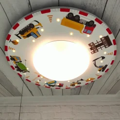 Byggeplads loftlampe med LED-stjernehimmel