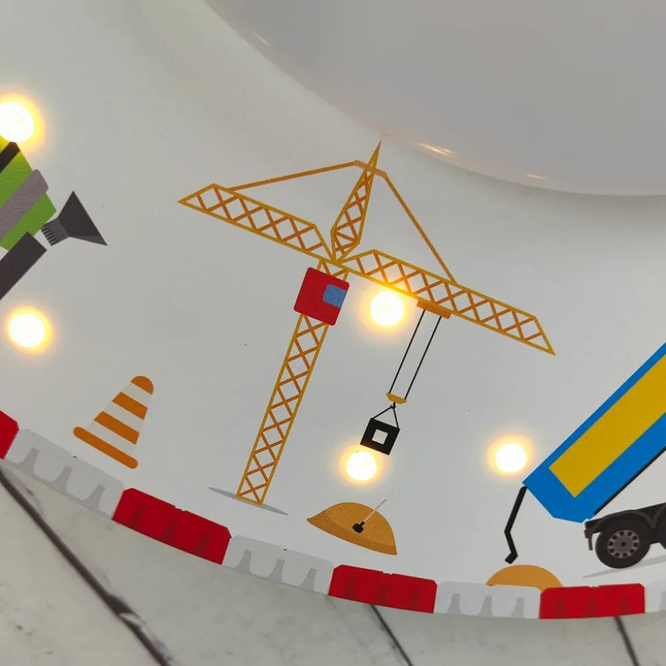 Byggeplads loftlampe med LED-stjernehimmel