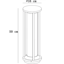 Cadix fodlampe i trykstøbt aluminium 50 cm