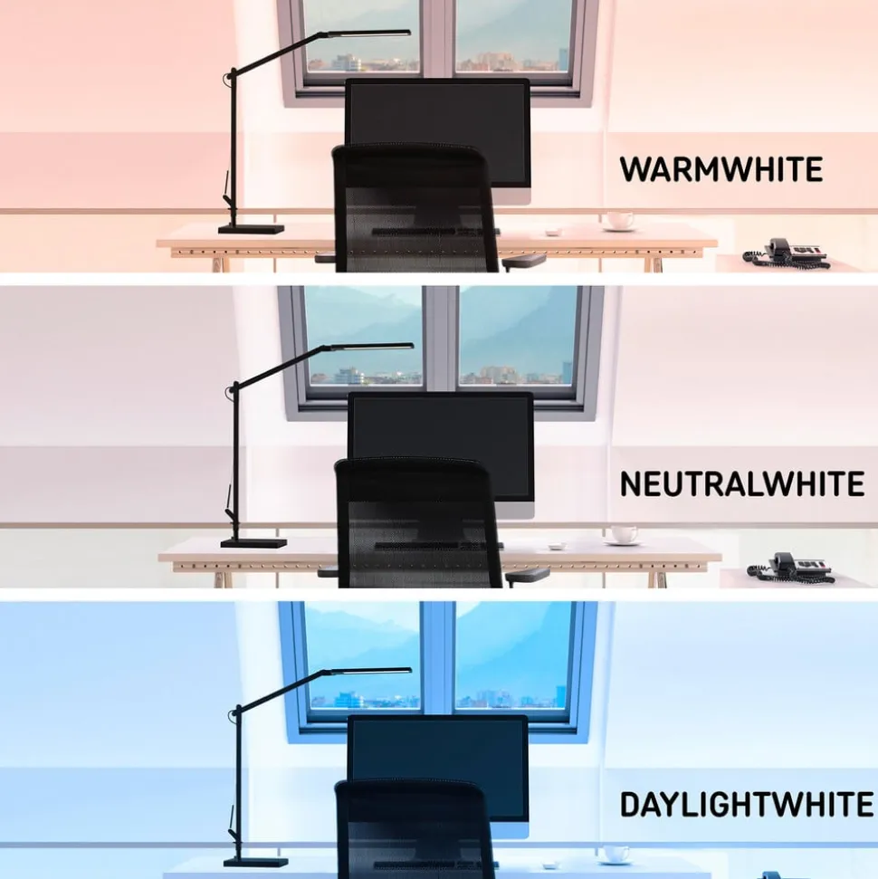 Cala LED-bordlampe, CCT, dæmpbar, sort