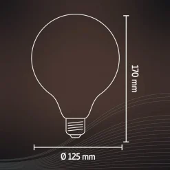 Calex G125 Top topforspejlet E27 4 W sort Ø12,5cm