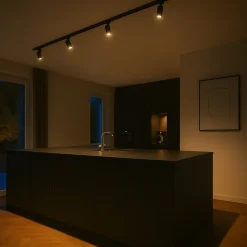 Calex skinnesæt, 4 GU10-spots, sort, længde 2 m, metal