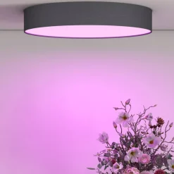 Calex Smart LED-loftlampe Fabric, Ø 40 cm, RGBW, dæmpbar