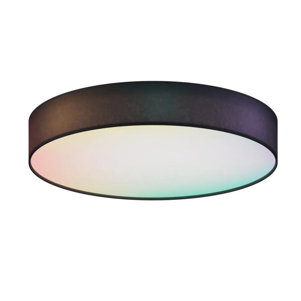 Calex Smart LED-loftlampe Fabric, Ø 40 cm, RGBW, dæmpbar