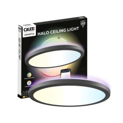 Calex Smart LED-loftlampe HALO Ø 30 cm sort IP54 RGB CCT