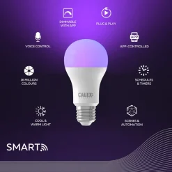 Calex Smart LED-pære E27 A60 9,4W CCT RGB