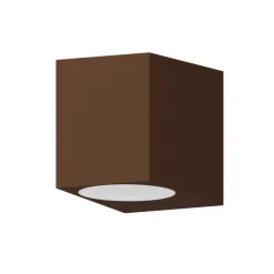 Calex udendørs væglampe GU10, downlight, højde 8 cm, rustbrun