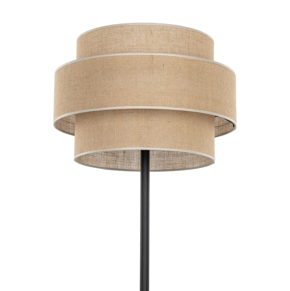 Calisto gulvlampe, jute, cylinder, naturbrun, højde 155 cm